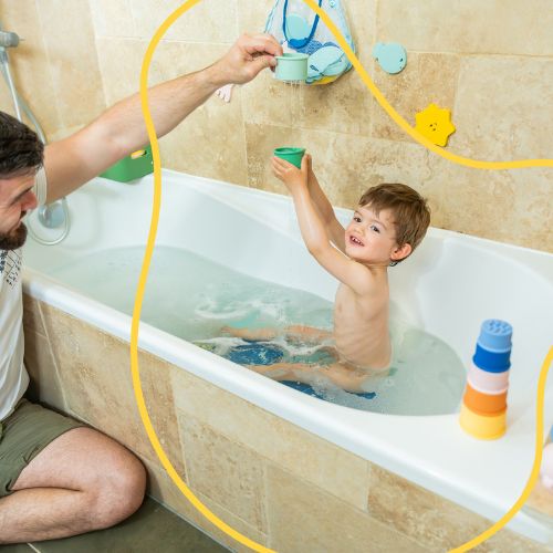 Jouets de bain empilables