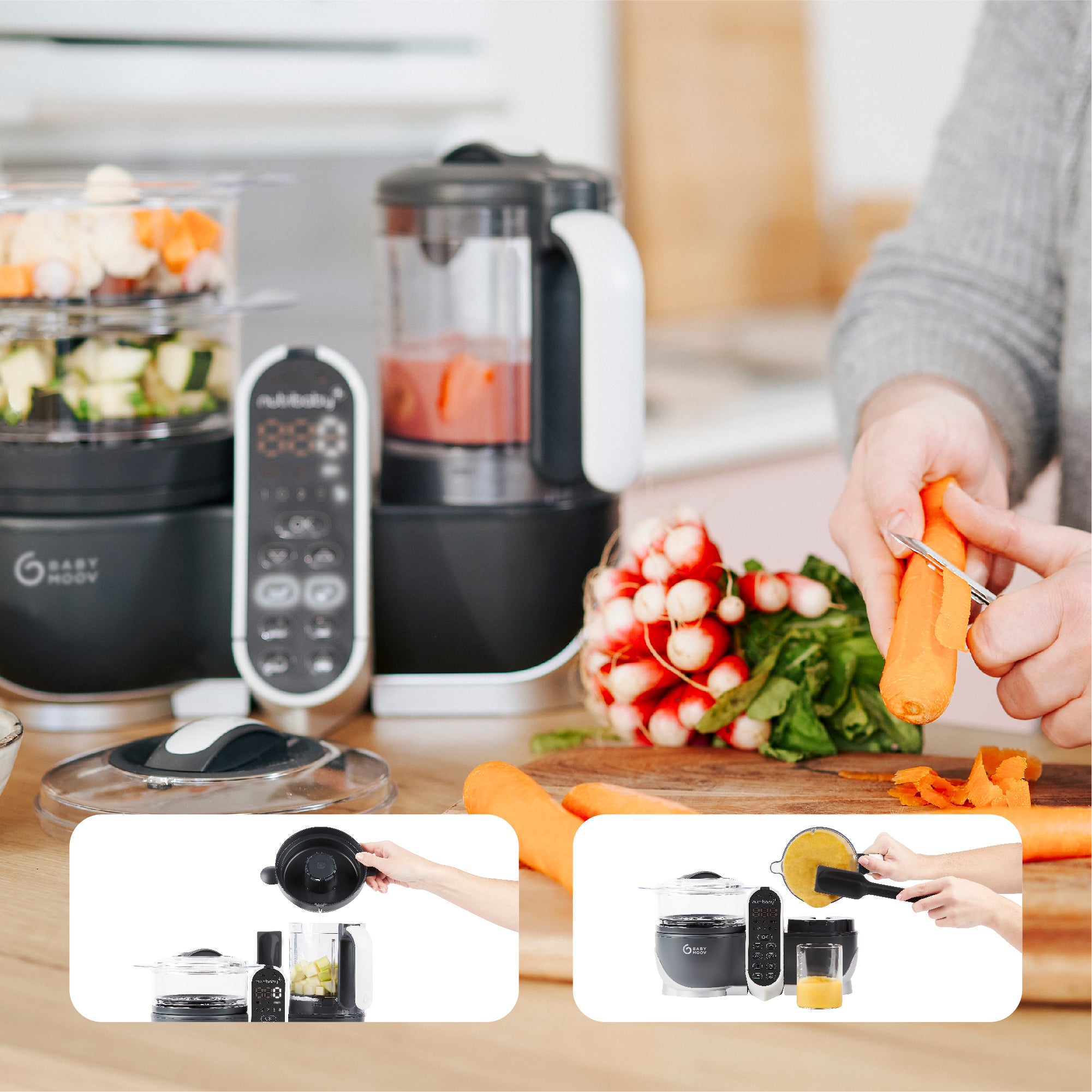 Nutribaby(+) - Robot culinaire multifonctions Industrial Grey