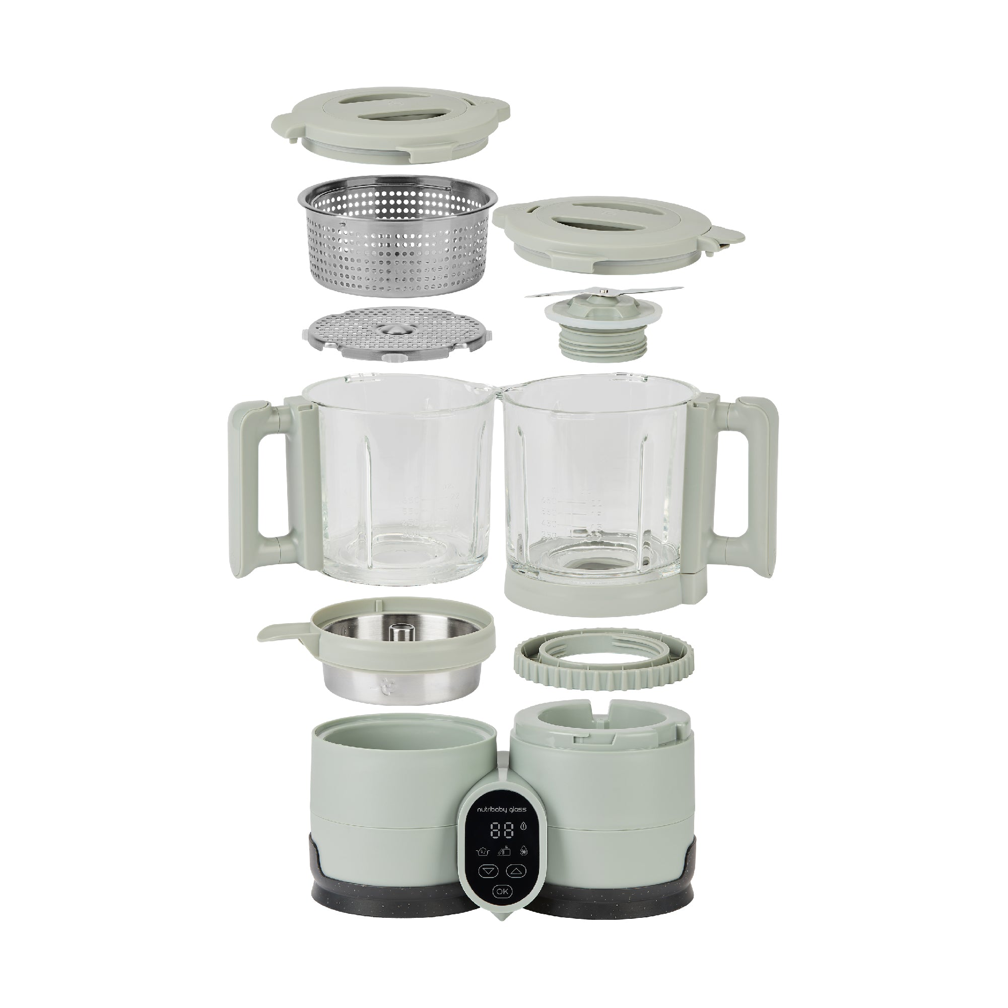 Robot en verre cuisson rapide - Nutribaby Glass Celadon