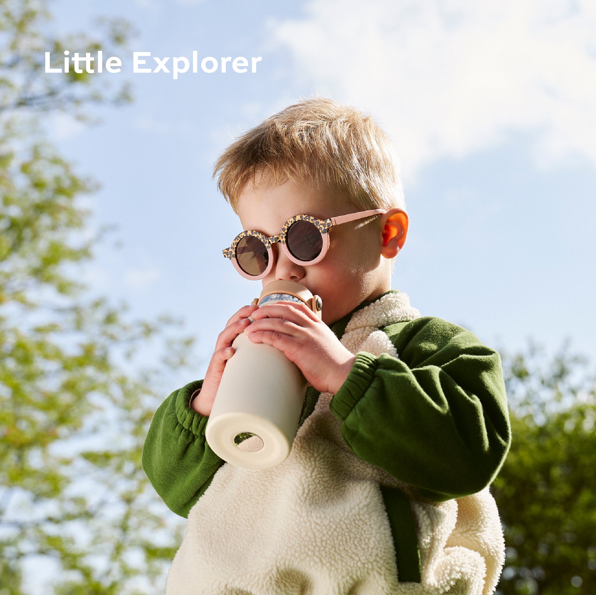 Gourde enfant inox isotherme Babymoov – Little Explorer Ivory