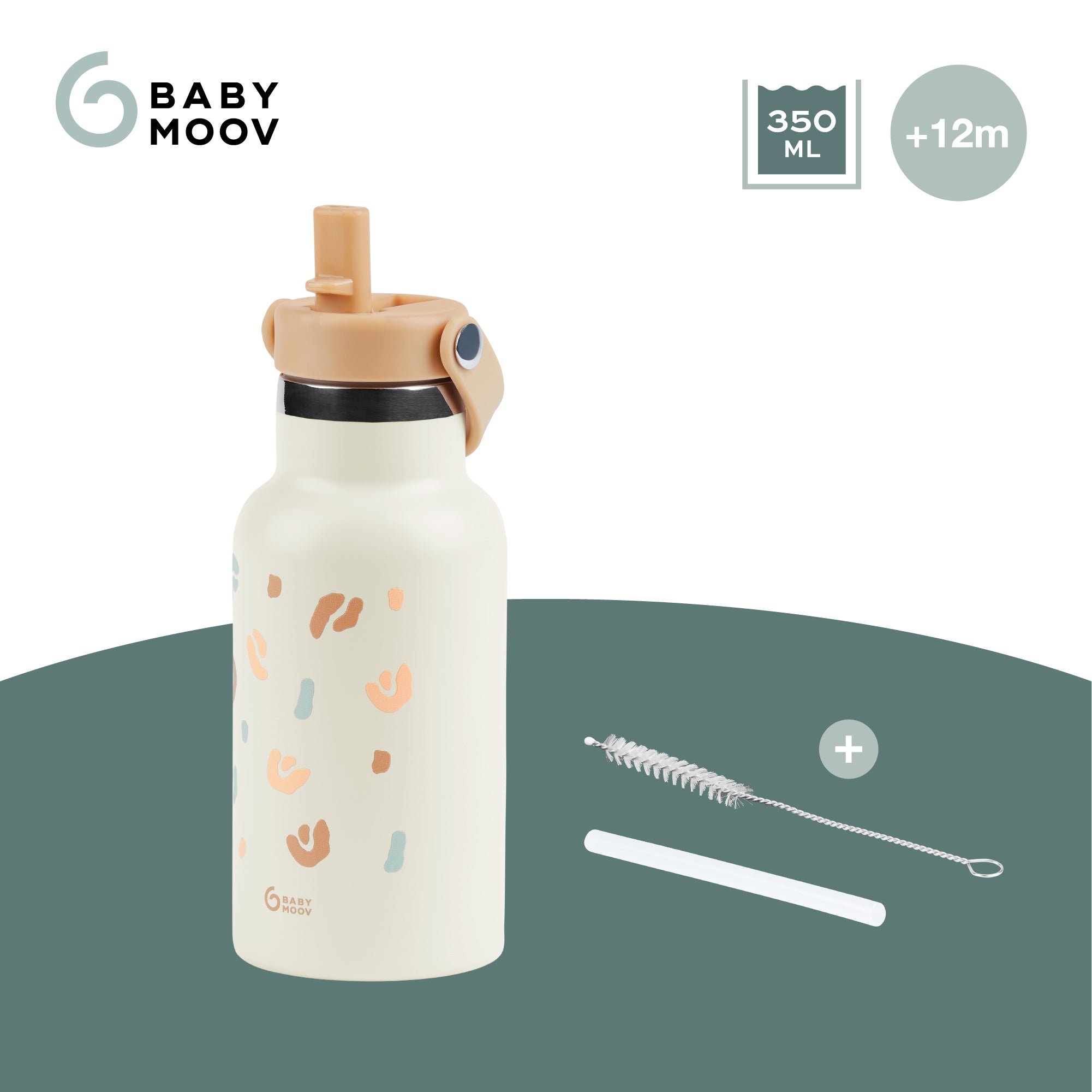Gourde enfant inox isotherme Babymoov – Little Explorer Ivory