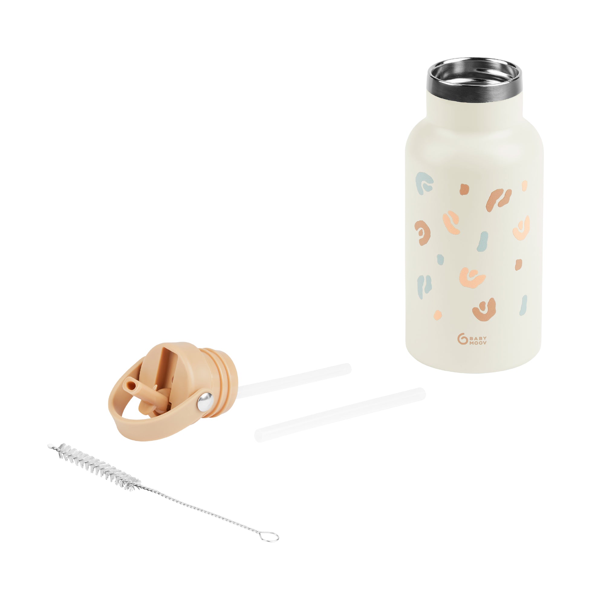 Gourde enfant inox isotherme Babymoov – Little Explorer Ivory