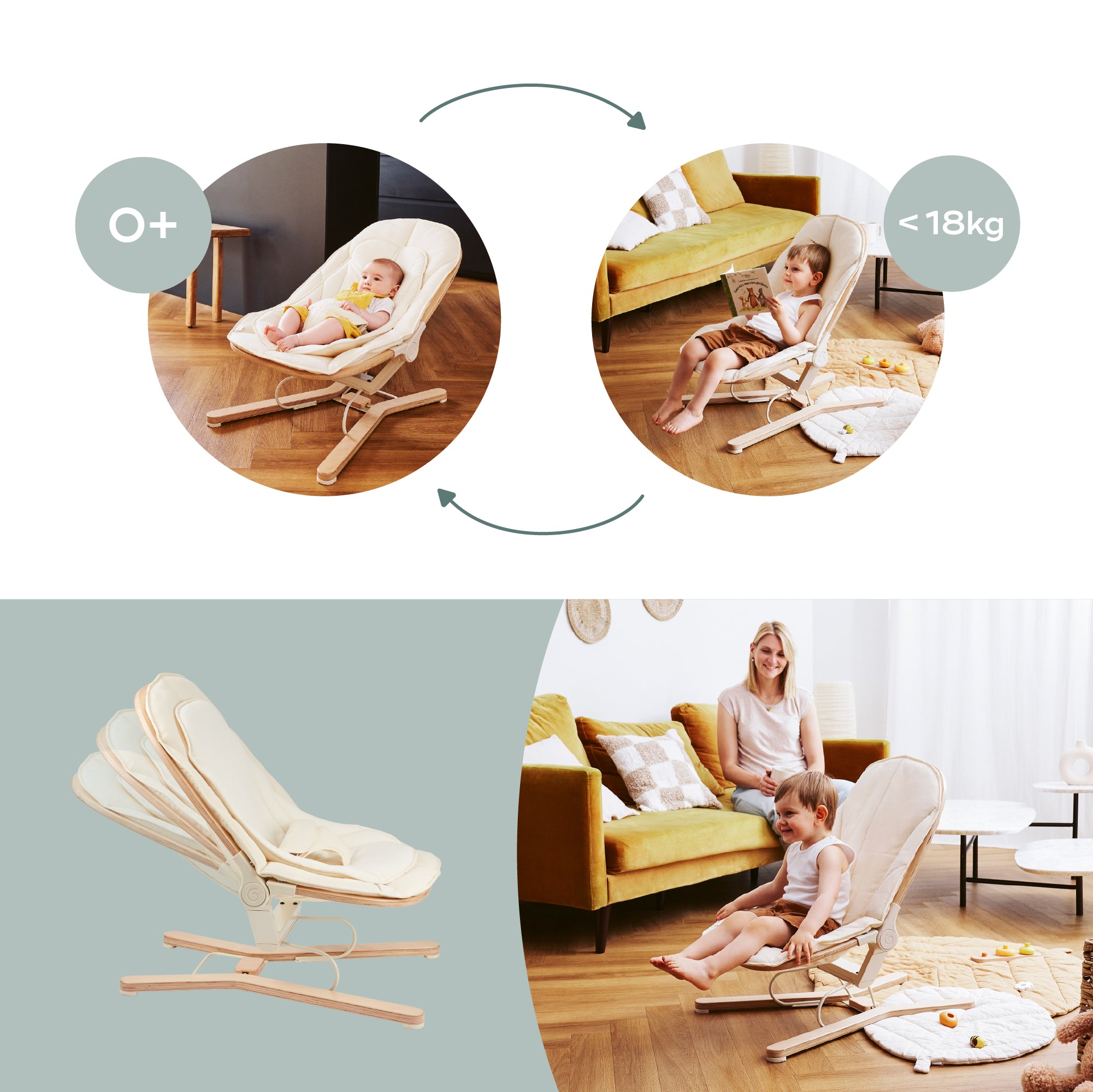 Transat bébé en bois Swoon Flow – Babymoov