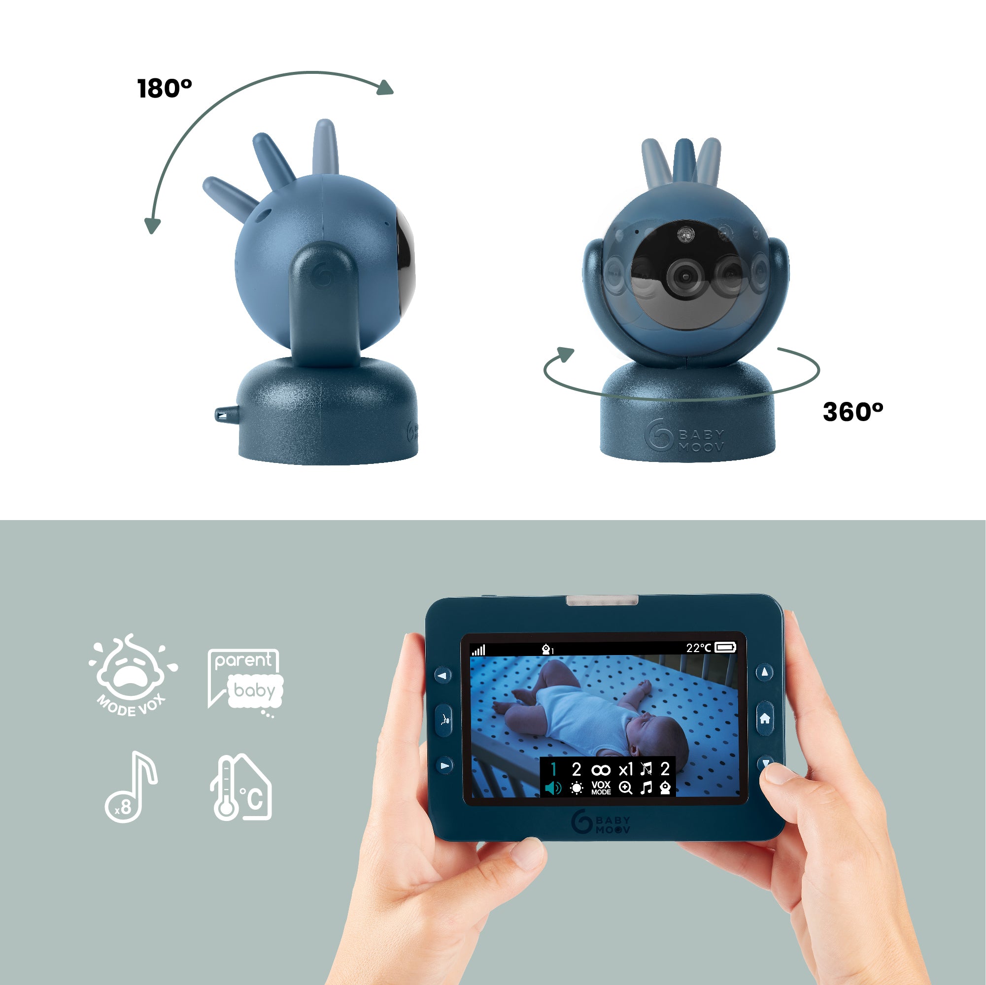 YOO-Master(+) Babyphone Vidéo 360° - Imparfait