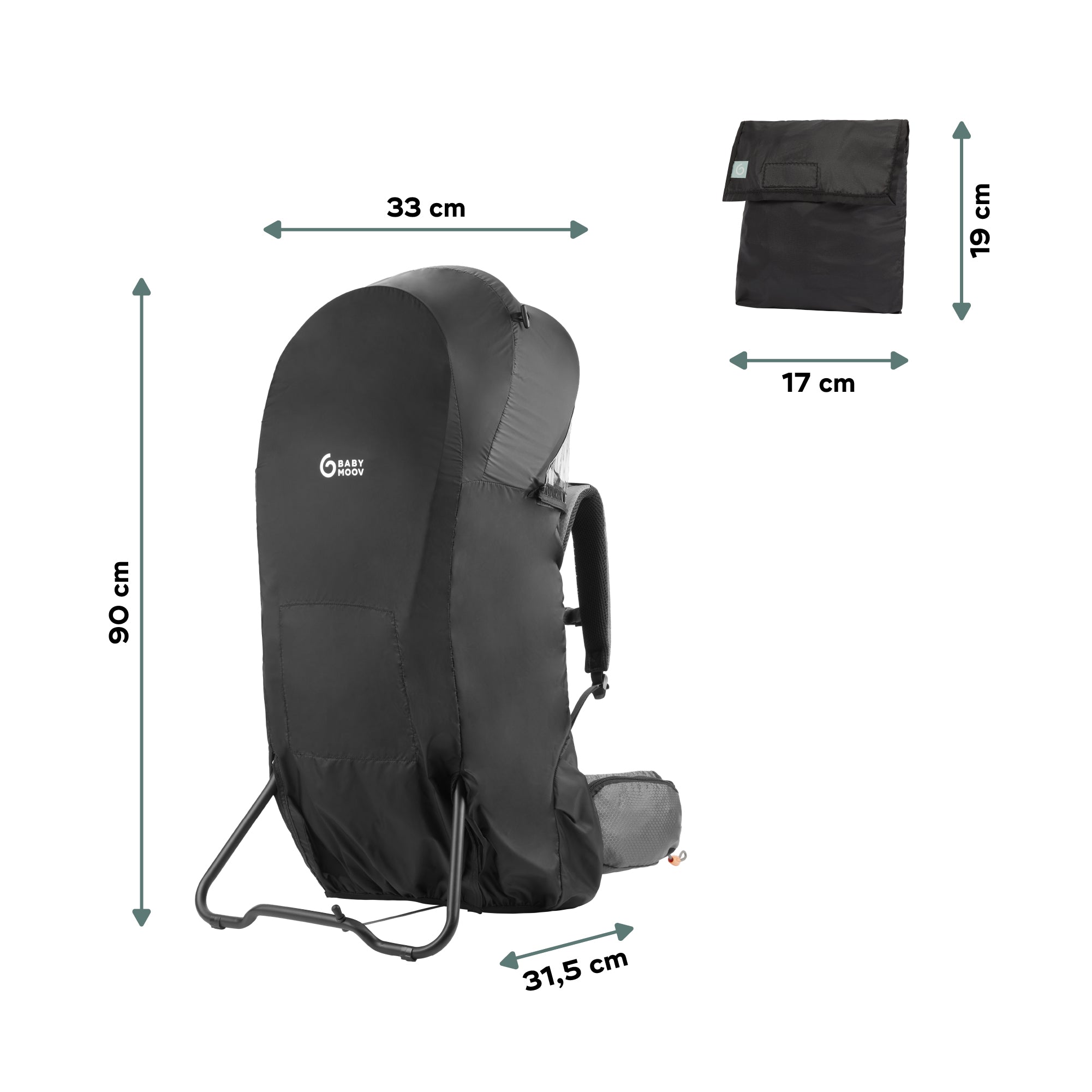 Rugdrager Regenhoes voor de Moov & Hike babydrager