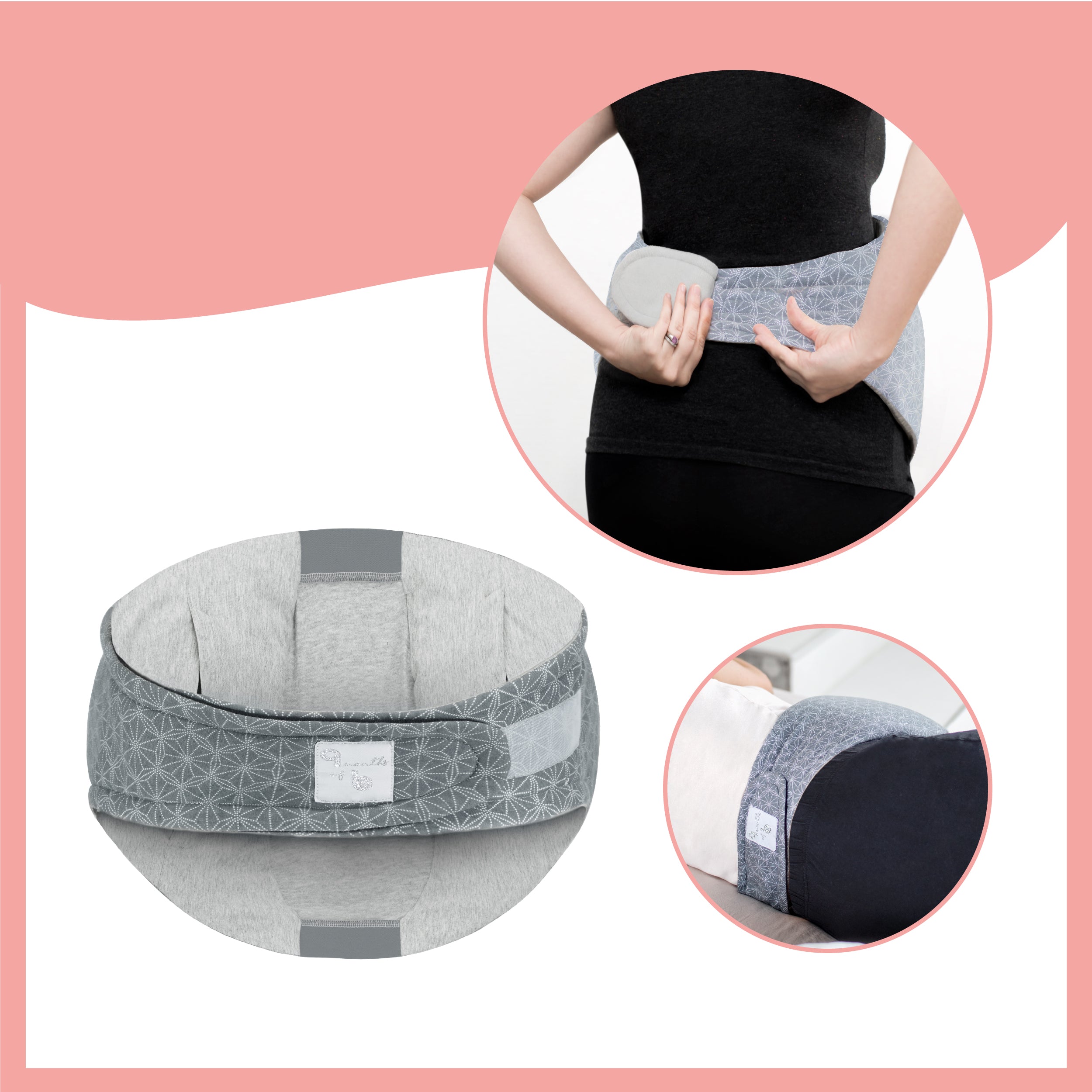 Pack Dream Belt Smokey + coussin d'allaitement Mum & b
