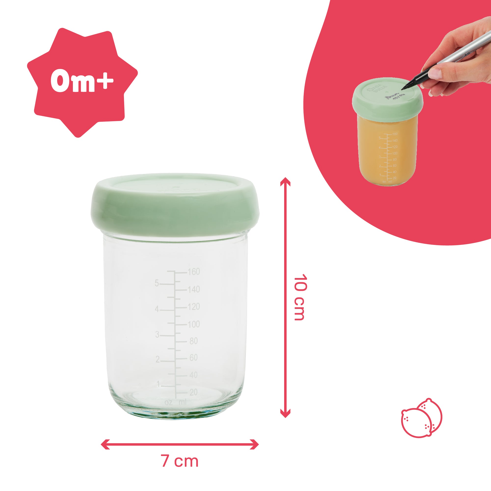 Pots Badabowls en verre pour bébé Badabulle