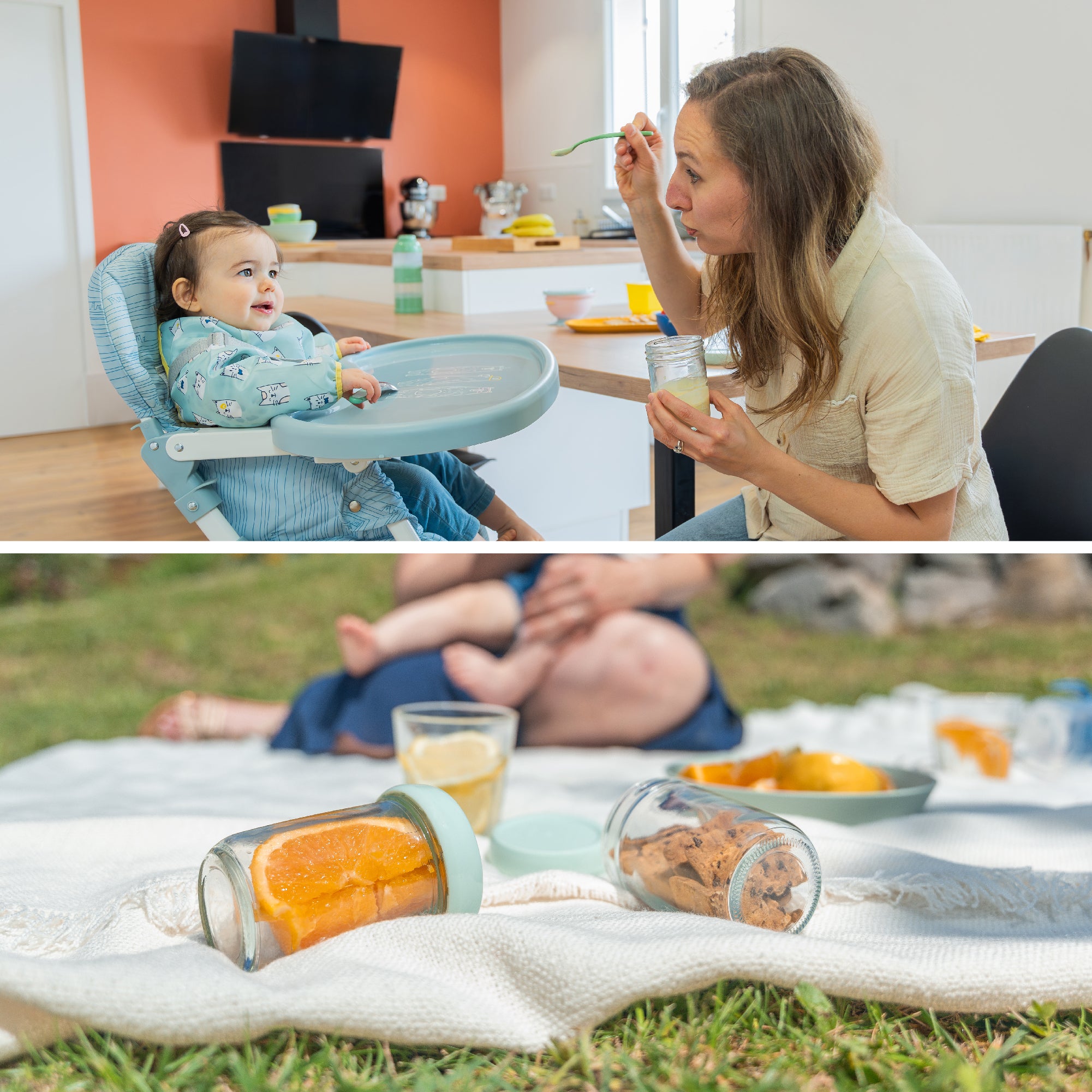Pots Badabowls en verre pour bébé Badabulle