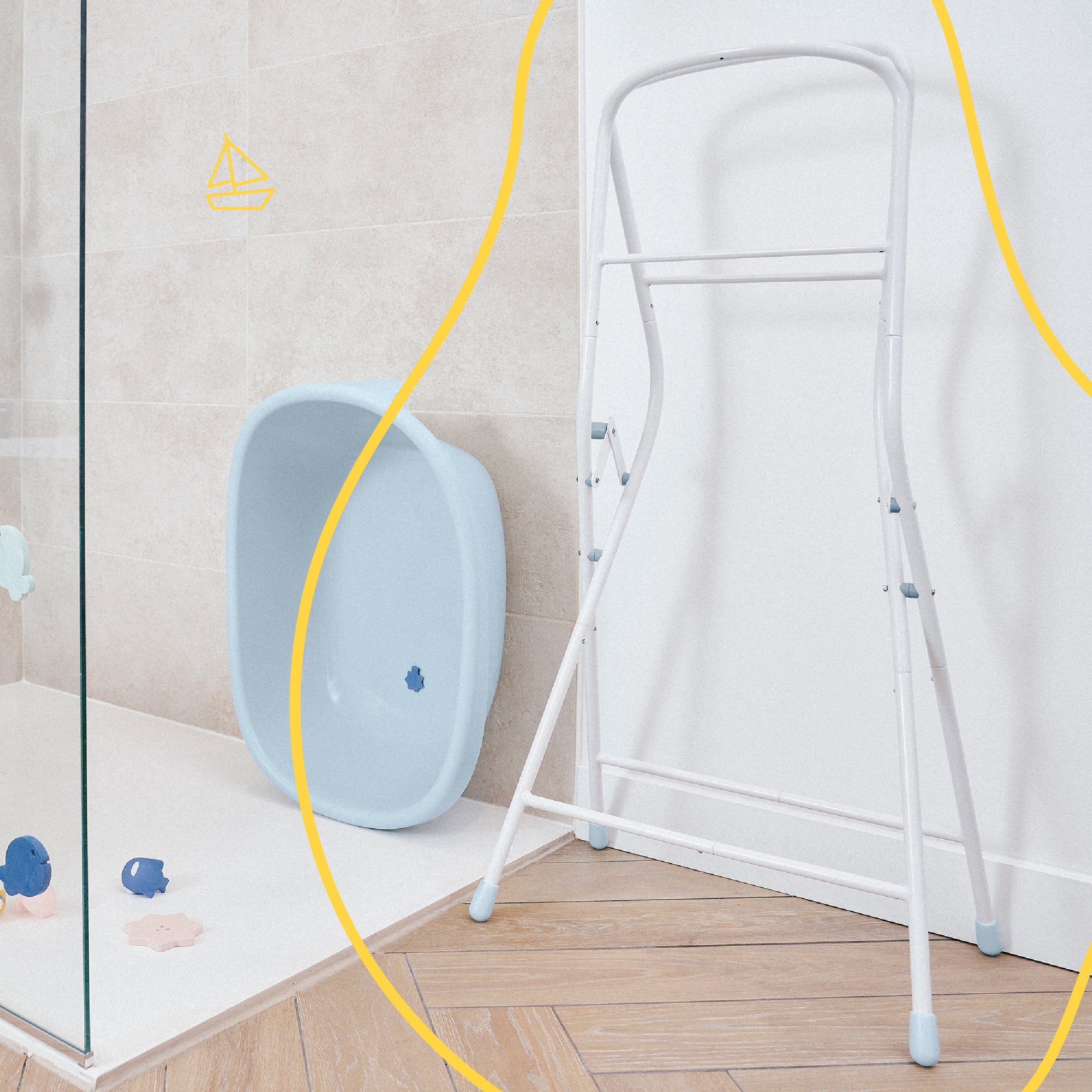 Pied pour baignoire évolutive