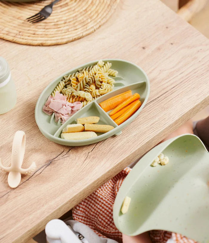 Assiette compartimentée anti-dérapante