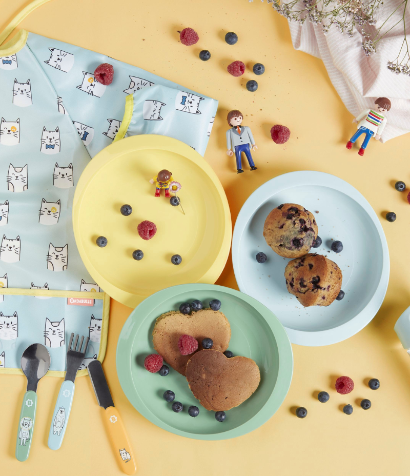 Lot de 3 assiettes antidérapantes