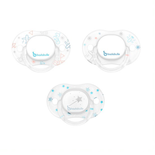 Lot de 3 Sucettes Physiologiques Glitter 12+