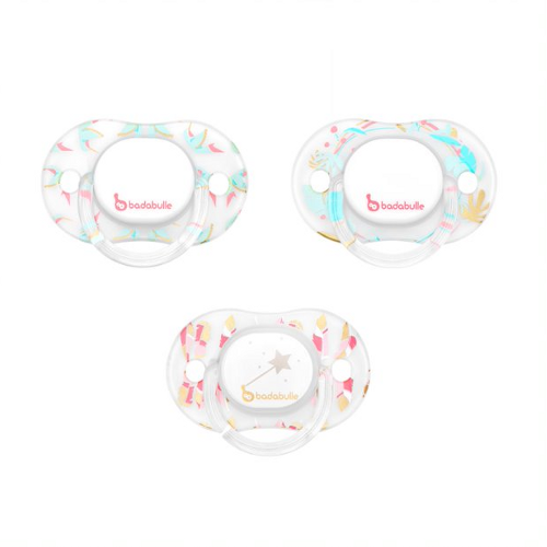 Lot de 3 Sucettes Physiologiques Glitter 12+
