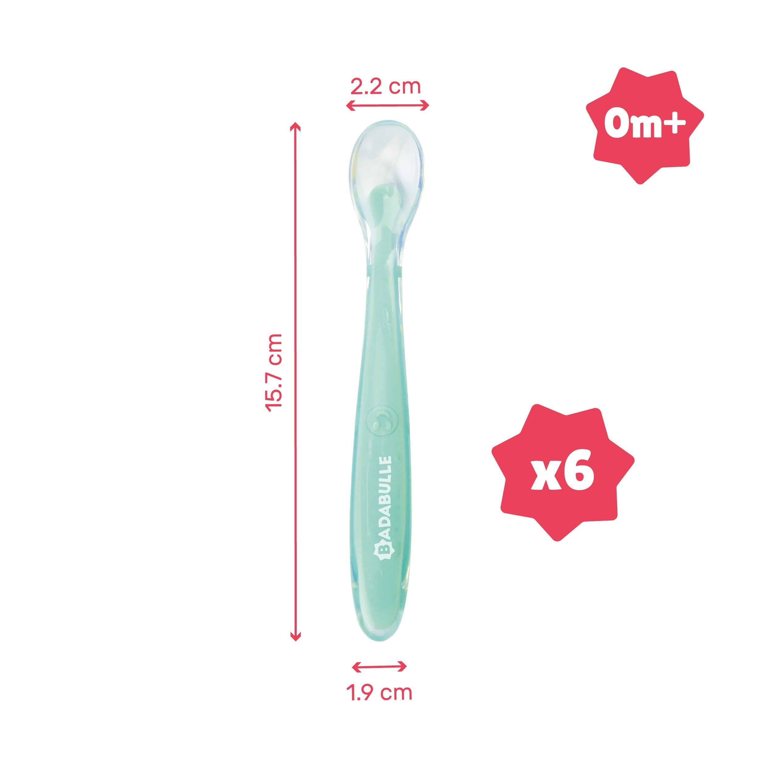 Lot de 6 cuillères en silicone