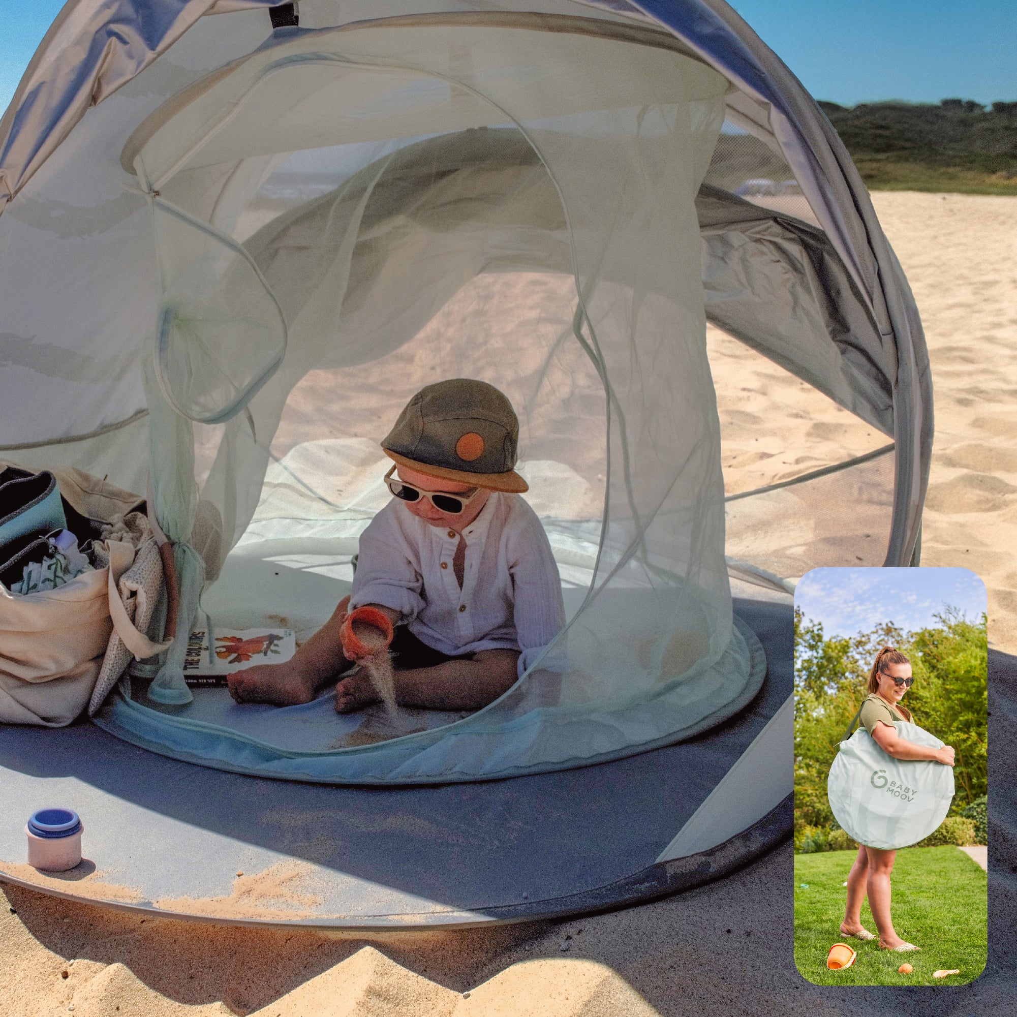 Tente Anti-UV bébé rafraîchissante Moov & Protect
