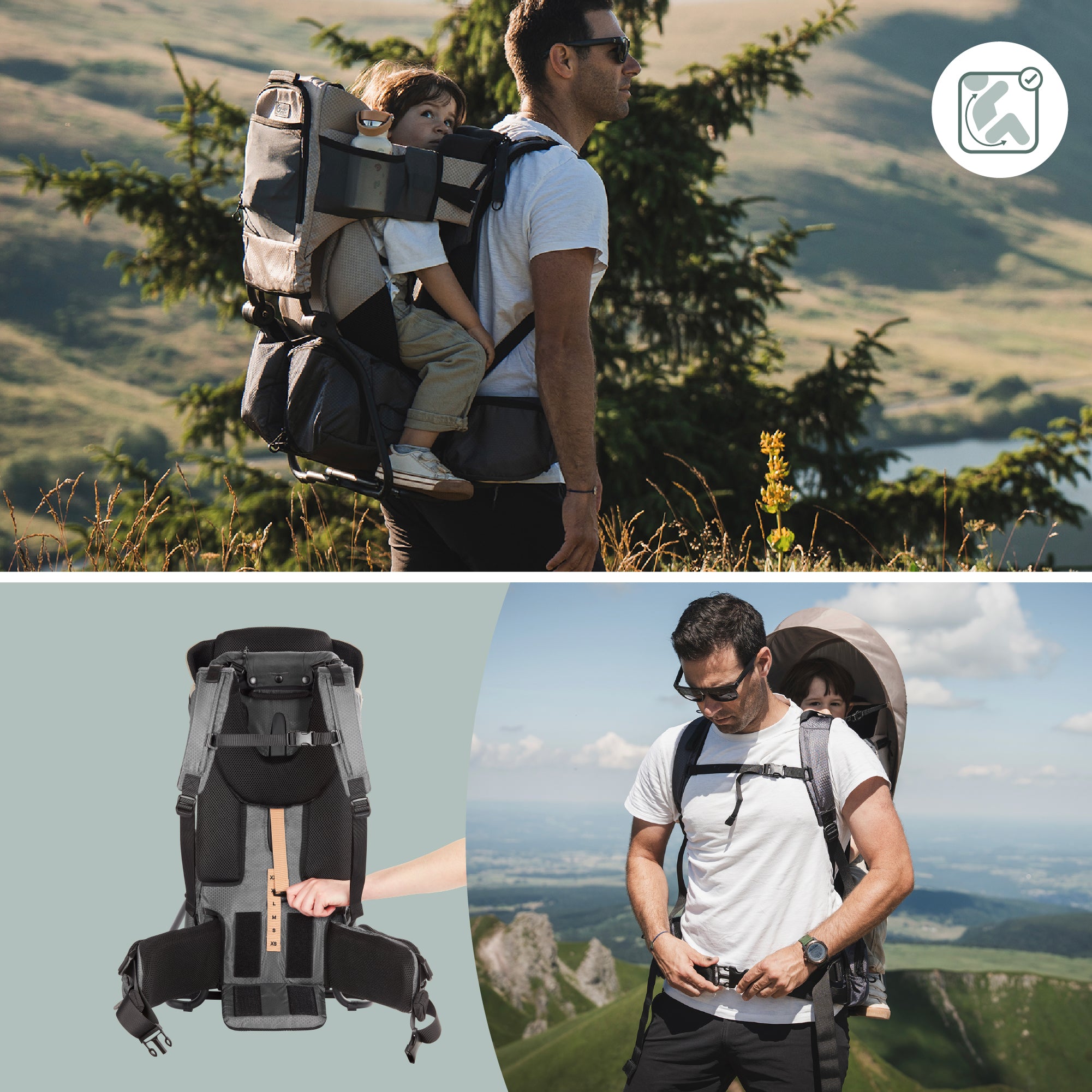 Moov & Hike (+) Rugdrager en regenhoes