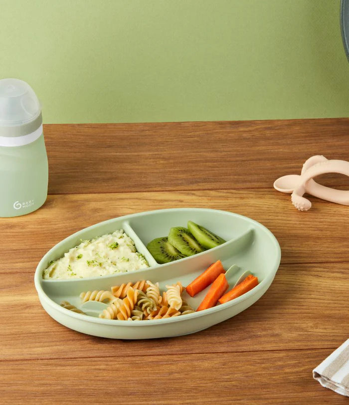 Assiette compartimentée anti-dérapante