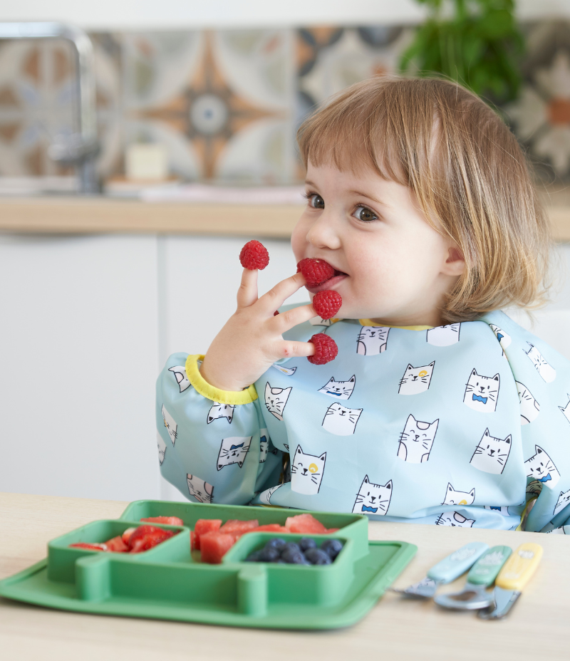 Assiette bébé à compartiments anti-dérapante verte de Badabulle sur allobébé